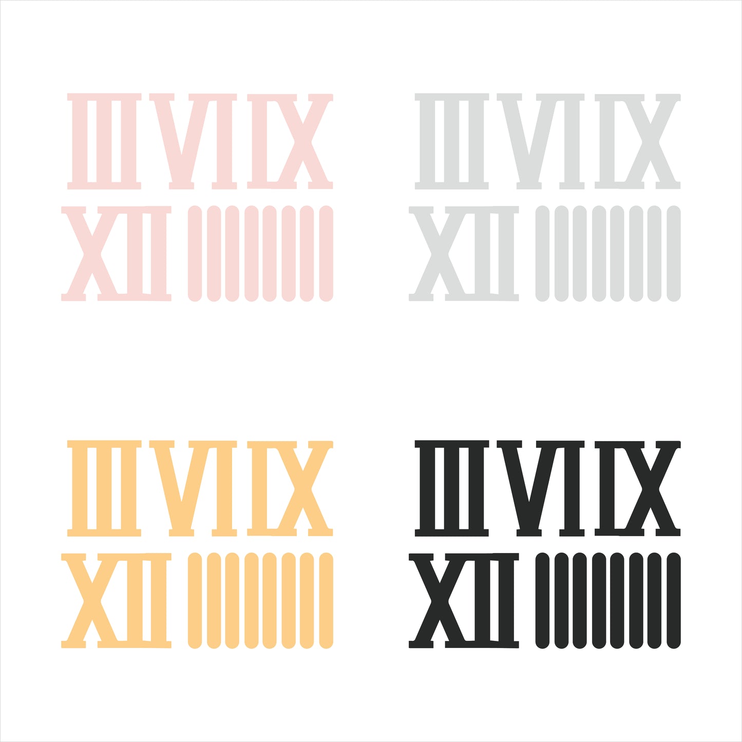Acrylic Roman Numbers With Sticks (ACAR69) - Anjoy Company