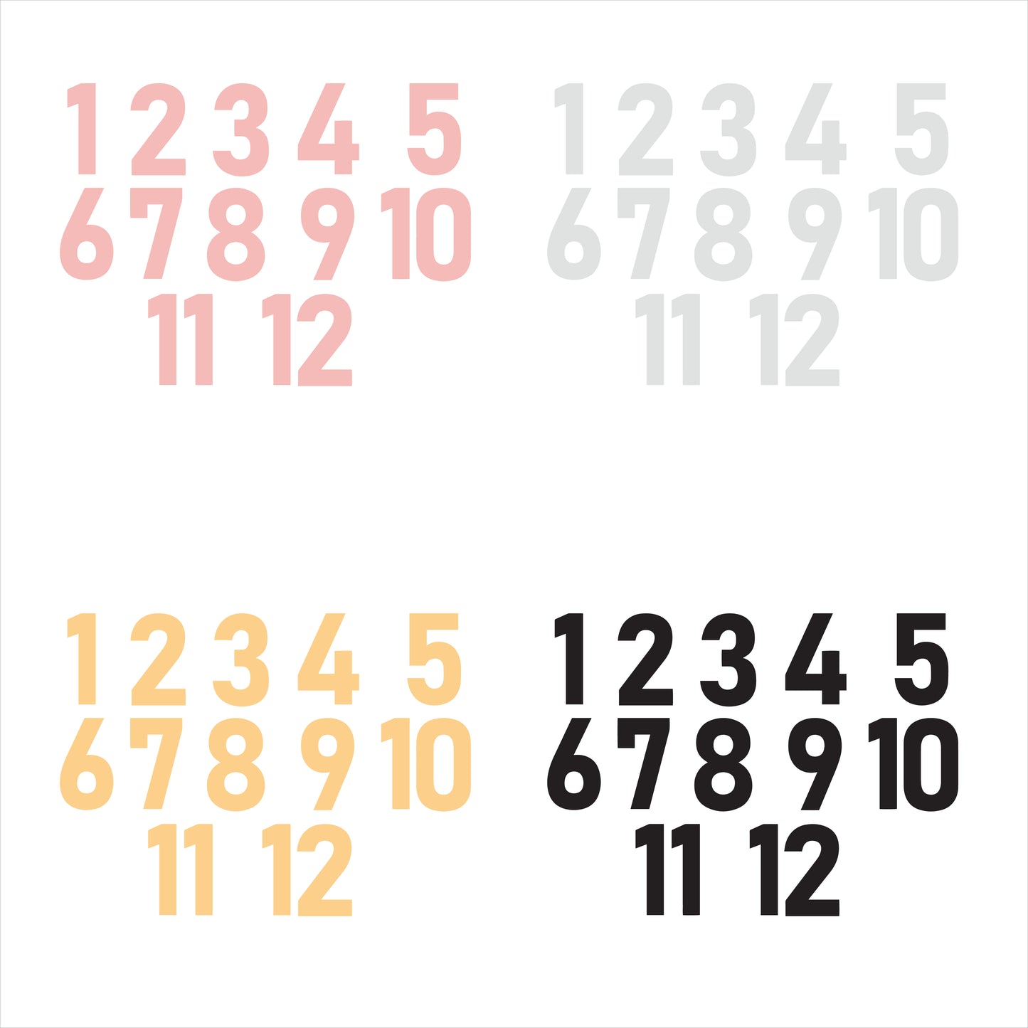 Acrylic English Numbers (ACAR67) - Anjoy Company