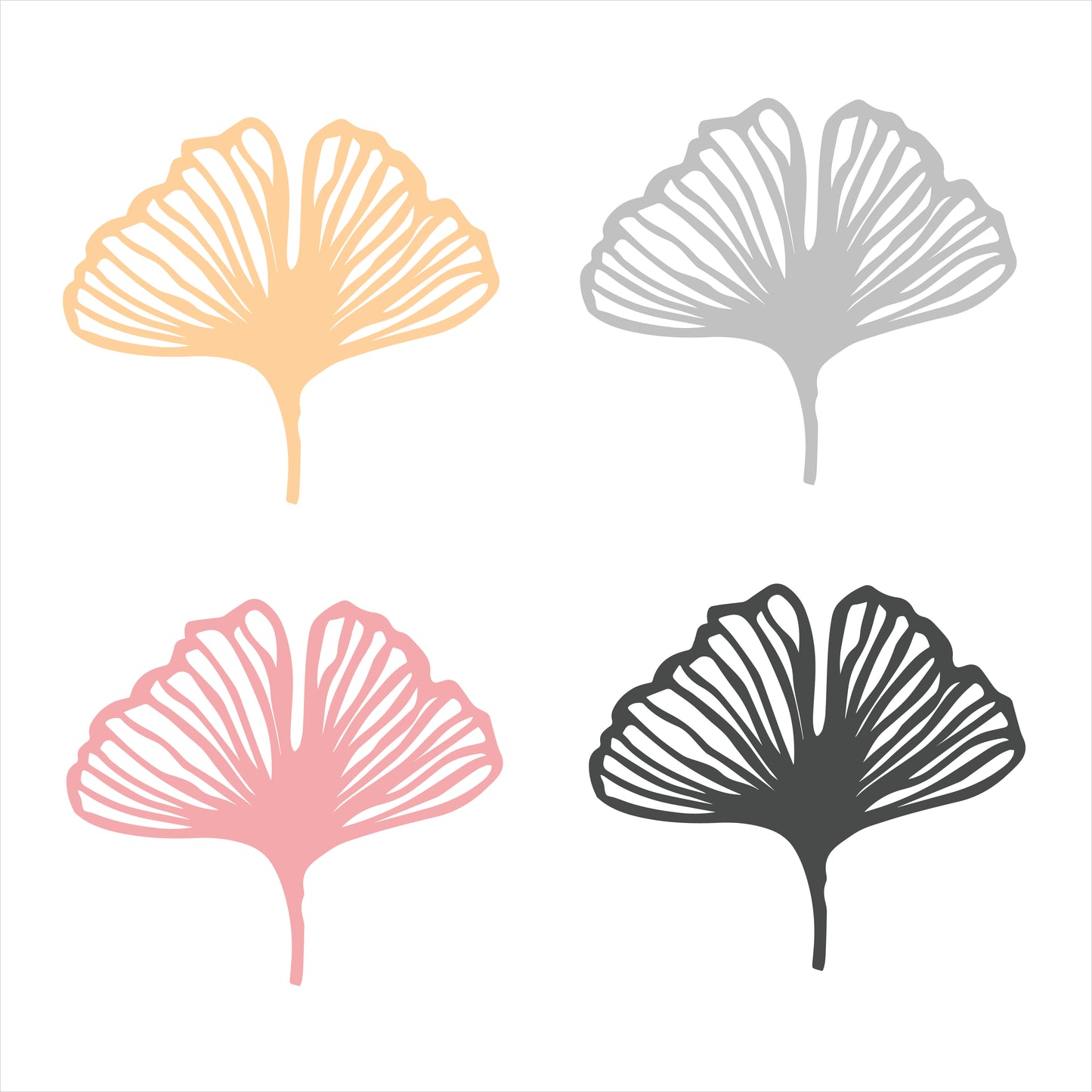 Ginkgo Leaf's Acrylic Cutout - Set of 2 (ACAR32)