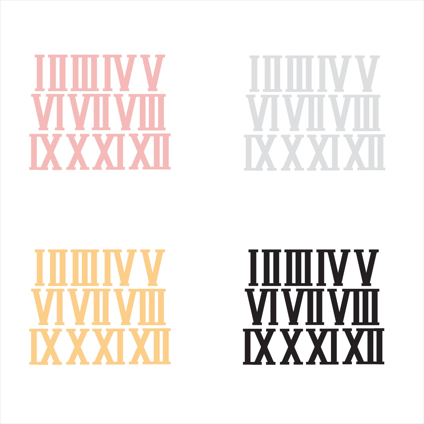 Acrylic Roman Numbers (ACAR68) - Anjoy Company