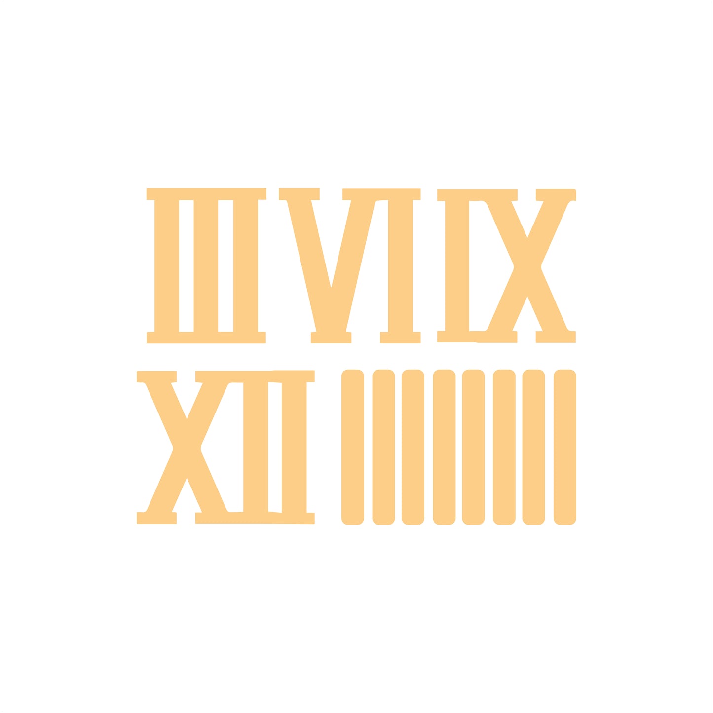 Acrylic Roman Numbers With Sticks (ACAR69)