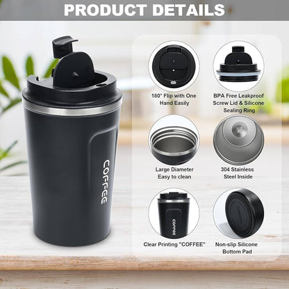 Vacuum Insulated Stainless Steel Travel Coffee Mugs Stainless Steel Coffee Mug Stainless Steel Double Wall Coffee Cup.