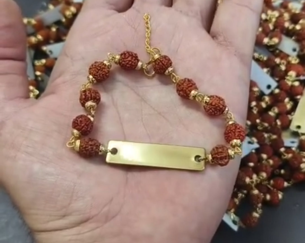 Customised Rakhi with Rudraksh