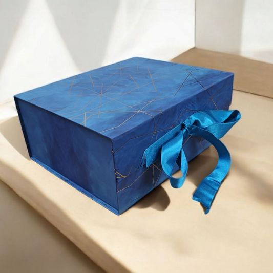 Foldable Golden Foil Finished Packaging Boxes (8*10*4)