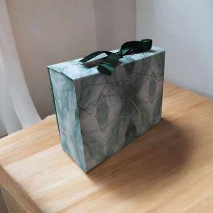 Foldable Golden Foil Finished Packaging Boxes (8*10*4)