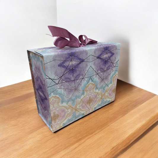 Foldable Golden Foil Finished Packaging Boxes (8*10*4)