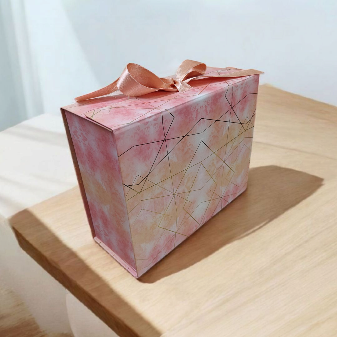 Foldable Golden Foil Finished Packaging Boxes (8*10*4)