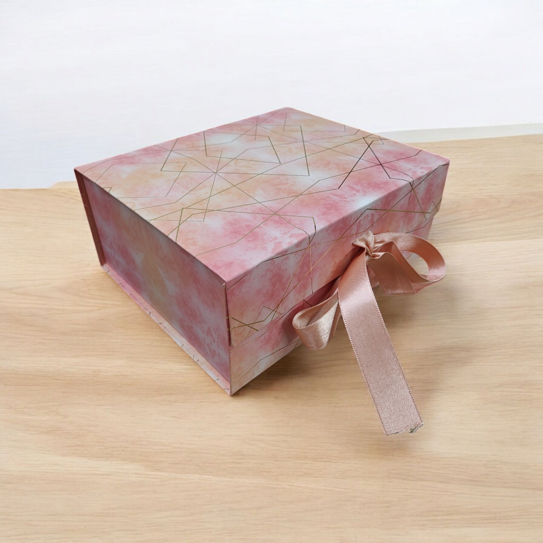 Foldable Golden Foil Finished Packaging Boxes (8*10*4)