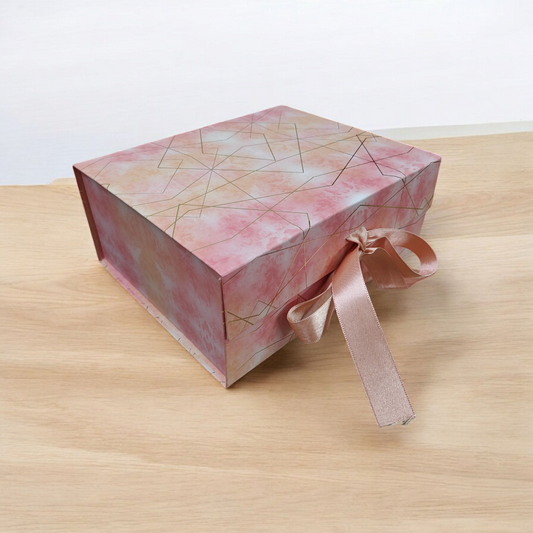 Foldable Golden Foil Finished Packaging Boxes (8*10*4)