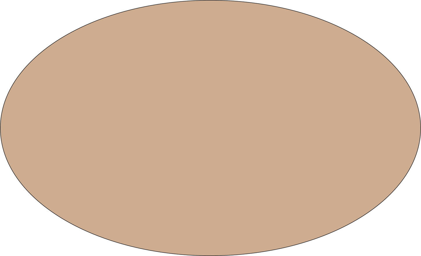 MDF OVAL SHAPE BASE -ACMDF4