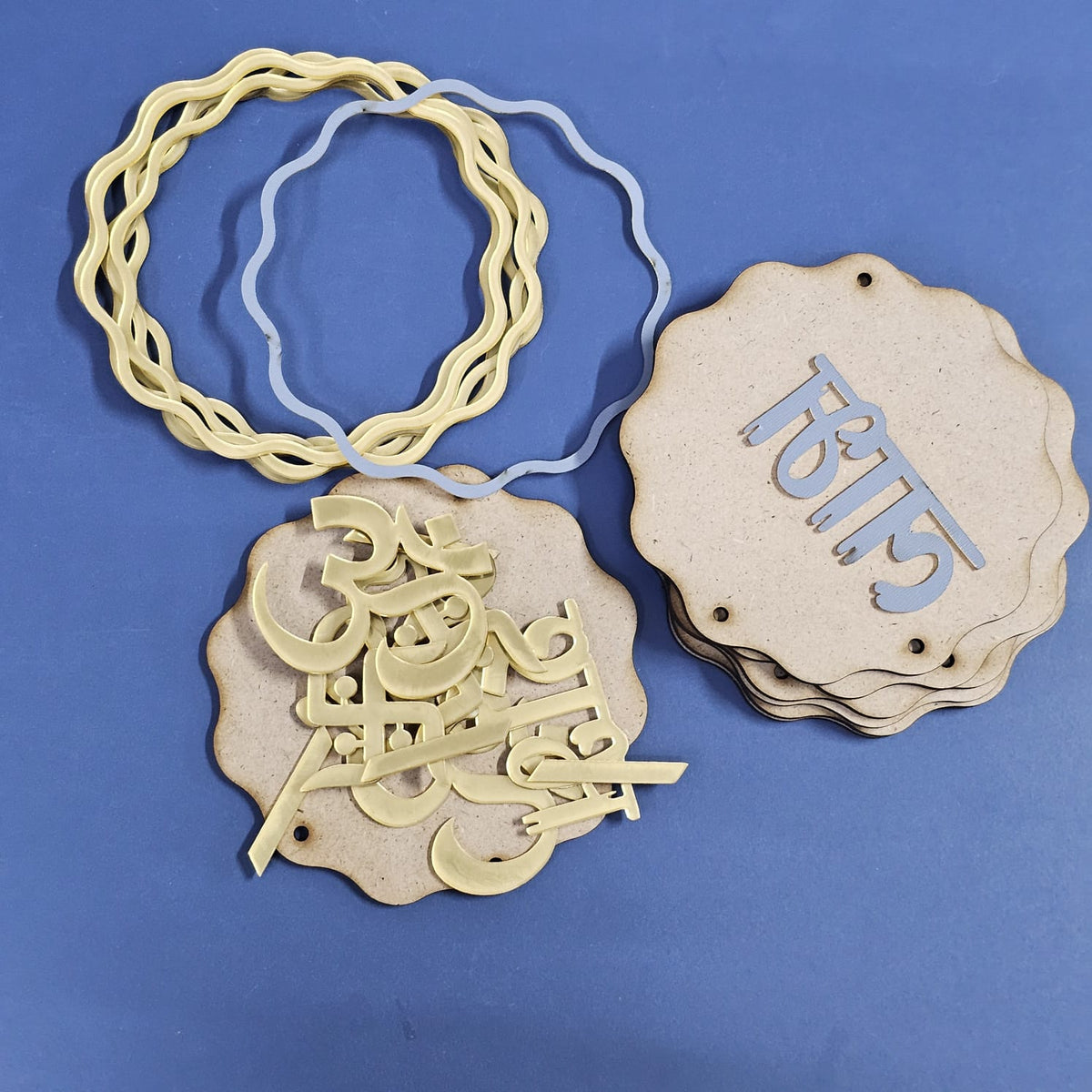 7 Pcs  Toran Set Round(Decorative Resin Casting Elements for Door Hanging & Toran Making) (Copy) Anjoy Company