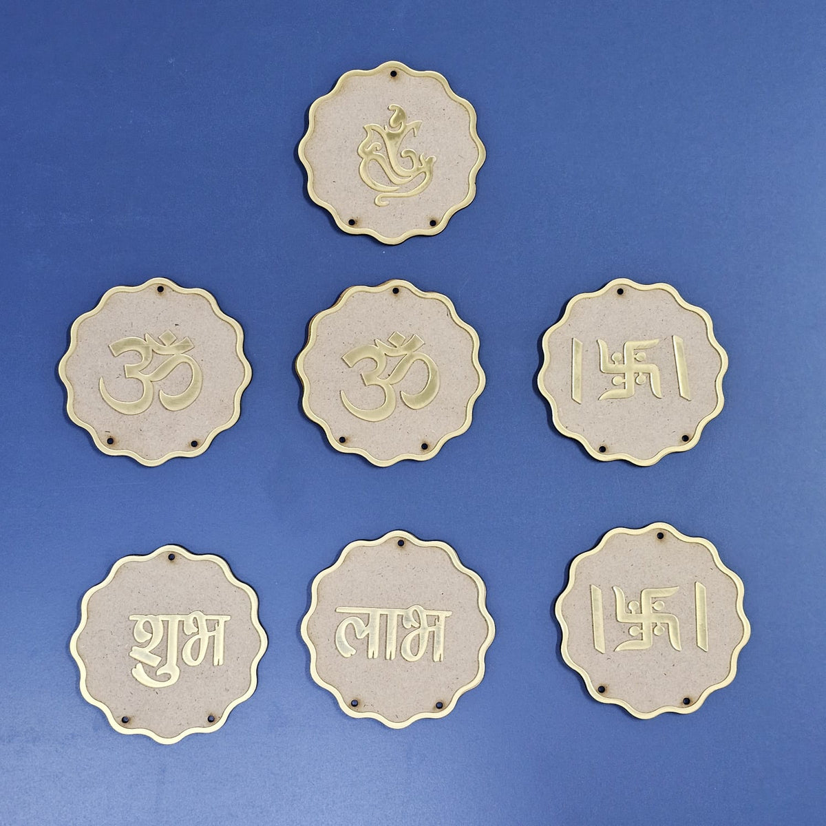 7 Pcs  Toran Set Round(Decorative Resin Casting Elements for Door Hanging & Toran Making) (Copy) Anjoy Company
