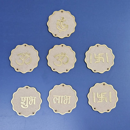 7 Pcs  Toran Set Round(Decorative Resin Casting Elements for Door Hanging & Toran Making) (Copy) Anjoy Company