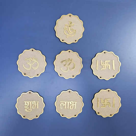 7 Pcs  Toran Set Round(Decorative Resin Casting Elements for Door Hanging & Toran Making) (Copy) Anjoy Company