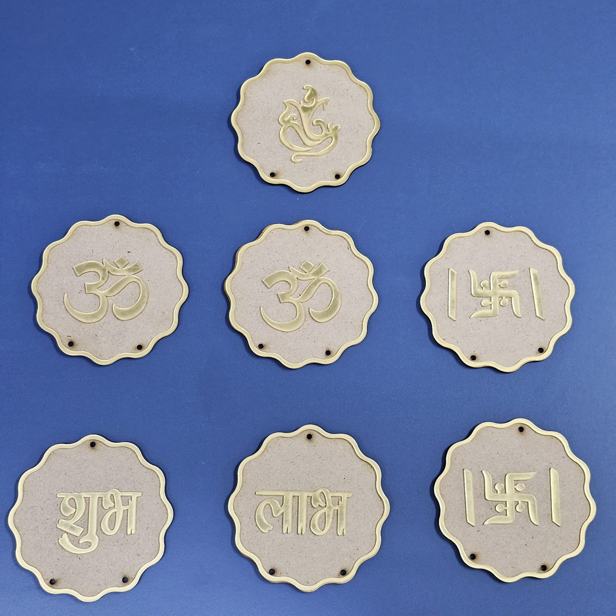 7 Pcs  Toran Set Round(Decorative Resin Casting Elements for Door Hanging & Toran Making) (Copy) Anjoy Company