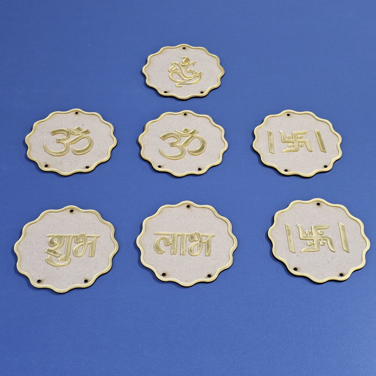 7 Pcs  Toran Set Round(Decorative Resin Casting Elements for Door Hanging & Toran Making) (Copy) Anjoy Company
