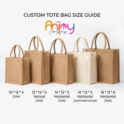 16x13x6 inch Natural Jute Bag – With Zip Anjoy Company