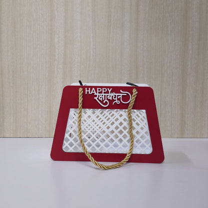 Raksha Bandhan Acrylic & Mdf Gift Basket  (RED) Anjoy Company
