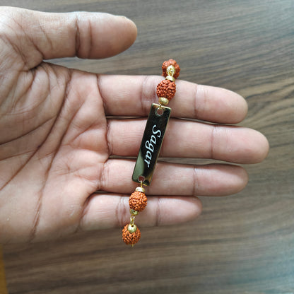 Customised Rakhi with Rudraksh