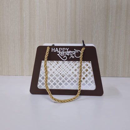 Raksha Bandhan Acrylic & Mdf Gift Basket  (BROWN) Anjoy Company