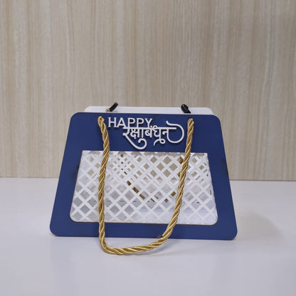 Raksha Bandhan Acrylic & Mdf Gift Basket  (BLUE) Anjoy Company