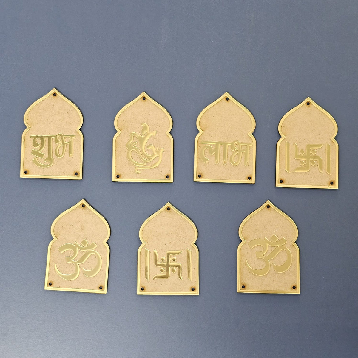 7 Pcs  Toran Set (Decorative Resin Casting Elements for Door Hanging & Toran Making) Anjoy Company