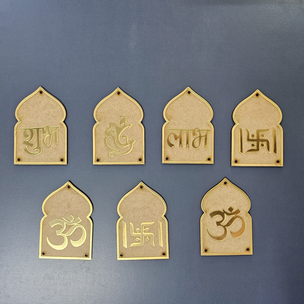 7 Pcs  Toran Set (Decorative Resin Casting Elements for Door Hanging & Toran Making) Anjoy Company
