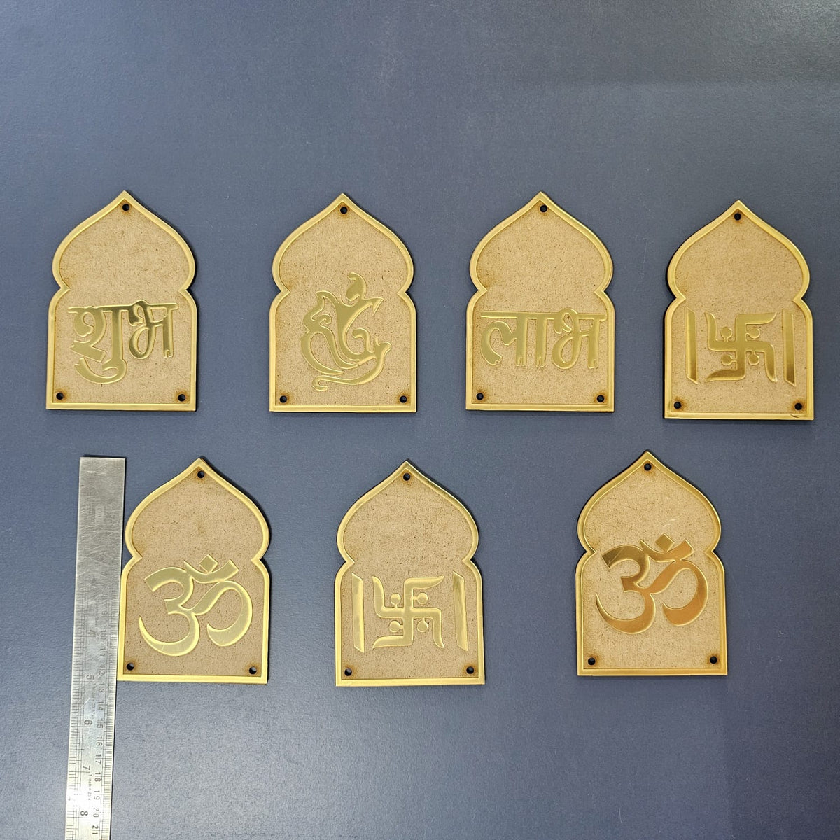 7 Pcs  Toran Set (Decorative Resin Casting Elements for Door Hanging & Toran Making) Anjoy Company