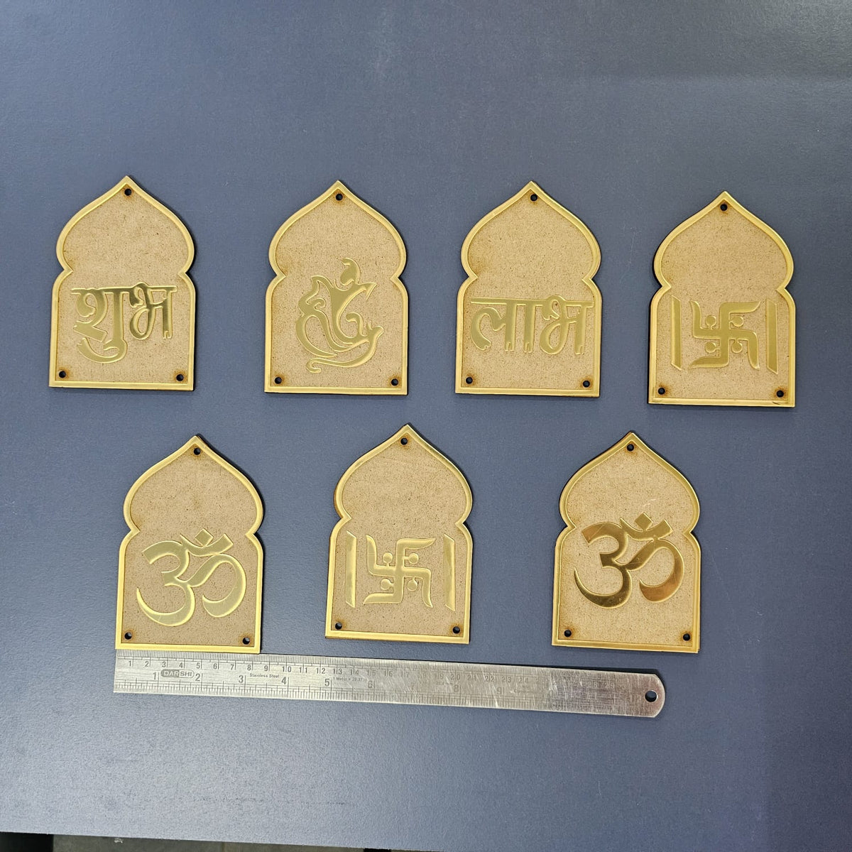 7 Pcs  Toran Set (Decorative Resin Casting Elements for Door Hanging & Toran Making) Anjoy Company